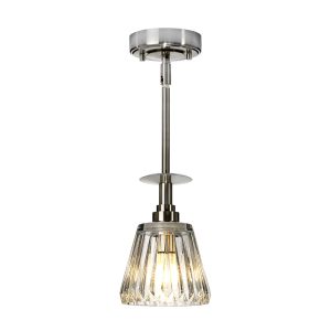 Agatha 3.5W LED 1 Light Semi Flush / Pendant Brushed Nickel / Warm White - BATH/AGATHA1P BN