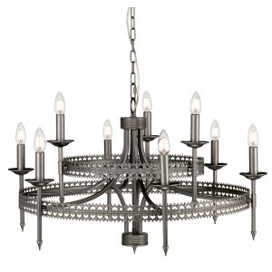 Crown 9 Light Chandelier Iron Gate - CROWN9