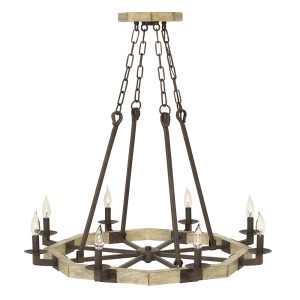 Wyatt 8 Light Chandelier Iron Rust - HK/WYATT8