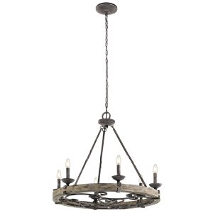 Taulbee 6 Light Chandelier Weathered Zinc - KL/TAULBEE6