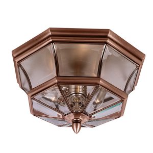 Newbury Flush Mount Aged Copper - QZ/NEWBURY/F AC