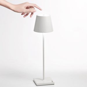 Poldina 2.2W LED Rechargeable Touch Table Lamp Matt White / Warm White - LD0280B3