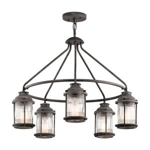 Ashland 5 Light Chandelier Weathered Zinc