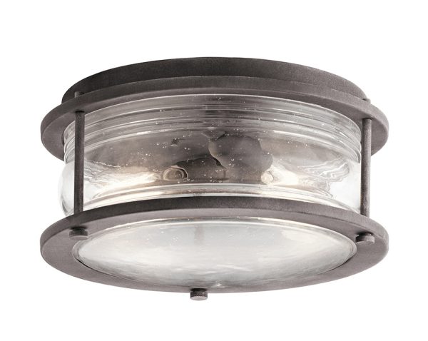 Ashland Bay 2 Lightn Ceiling Flush Weathered Zinc - KL/ASHLANDBAY/F