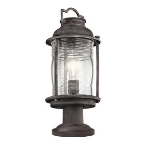 Ashland Bay Pedestal Lantern Weathered Zinc - KL/ASHLANDBAY3/M