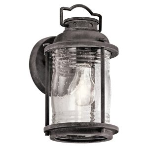 Ashland Bay Small Wall Lantern Weathered Zinc - KL/ASHLANDBAY2/S