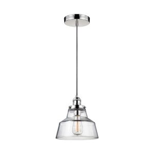 Baskin 1 Light Pendant Polished Nickel - FE/BASKIN/P/A PN