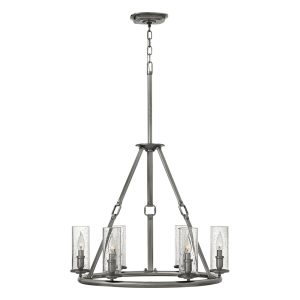 Dakota 6 Light Chandelier Polished Antique Nickel - HK/DAKOTA6