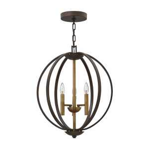 Euclid 3 Light Pendant Chandelier Spanish Bronze - HK/EUCLID/3P