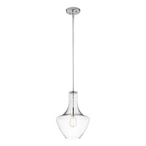 Everly 1 Light Small Pendant Chrome - KL/EVERLY/P/S CH