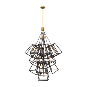 Fulton Large Foyer Chandelier Bronze - HK/FULTON/13P