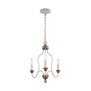 Hartsville 3 Light Chandelier Light Chalk Washed / Beachwood - FE/HARTSVILLE3