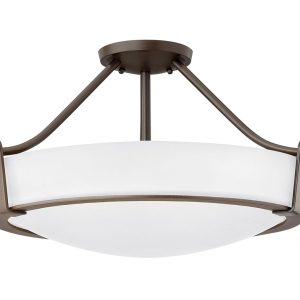 Hathaway Medium Semi Flush Olde Bronze - HK/HATHAWAY/SFM B