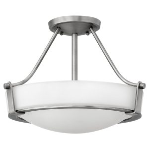 Hathaway Small Semi Flush Antique Nickel - HK/HATHAWAY/SFS N