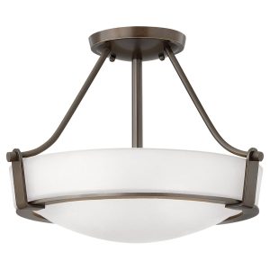 Hathaway Small Semi Flush Olde Bronze - HK/HATHAWAY/SFS B