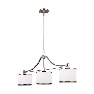 Prospect Park 3 Light Island Chandelier Satin Nickel / Chrome - FE/PROSPECTPK/3P