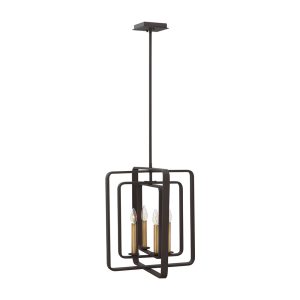 Quentin 4 Light Pendant Chandelier Buckeye Bronze - HK/QUENTIN/4P/B