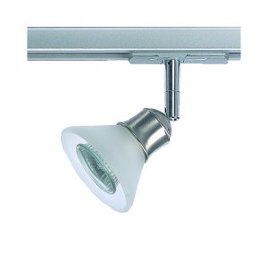 Glass Shade GU10 Track Spotlight Satin Chrome - TE101-SC