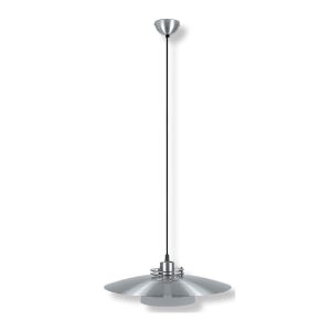 Metal & Glass Shade Pendant Brushed Aluminium - MS47402-BA