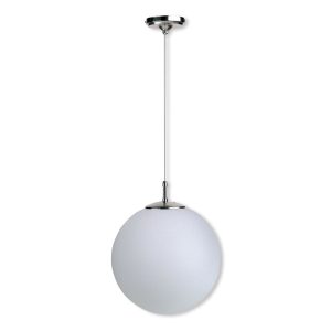 Medium Round Globe Pendant Chrome - QH290