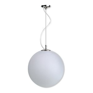 Large Round Globe Pendant Chrome - QH400