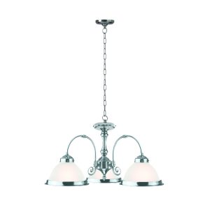 Logan 3 Light Chandelier Satin Chrome - R1043-3P-SC