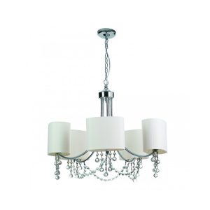 Sofia 5 Light Chandelier Chrome - R1055-5P-WH