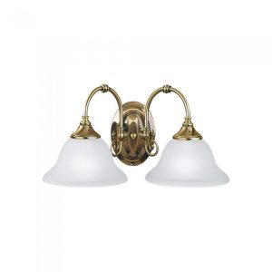 Heritage 2 Light Decorative Wall Light Antique Brass - R9352-2B-AB