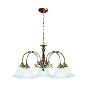 Heritage 5 Light Chandelier Antique Brass - R9355-5P-AB