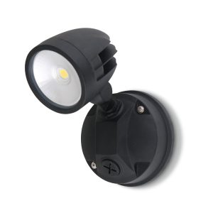 Single Head 11W LED Exterior Spotlight Black / Daylight - AT9130/BLK