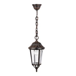 Lucca Round Hanging Lantern Rustic Brown - DUH377-BR