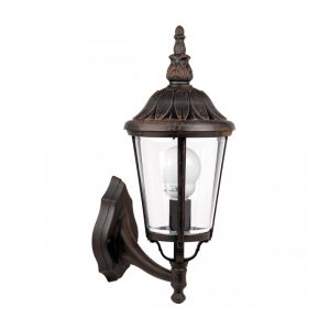 Lucca Round Wall Lantern Rustic Brown - DUW377-BR