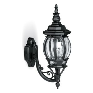 Avellino Round Wall Lantern Black - DUW577-BL