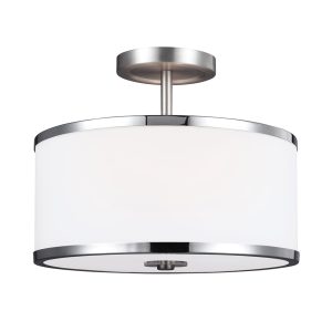 Prospect Park Pendant / Semi Flush Satin Nickel / Chrome - FE/PROSPECTPK/SF