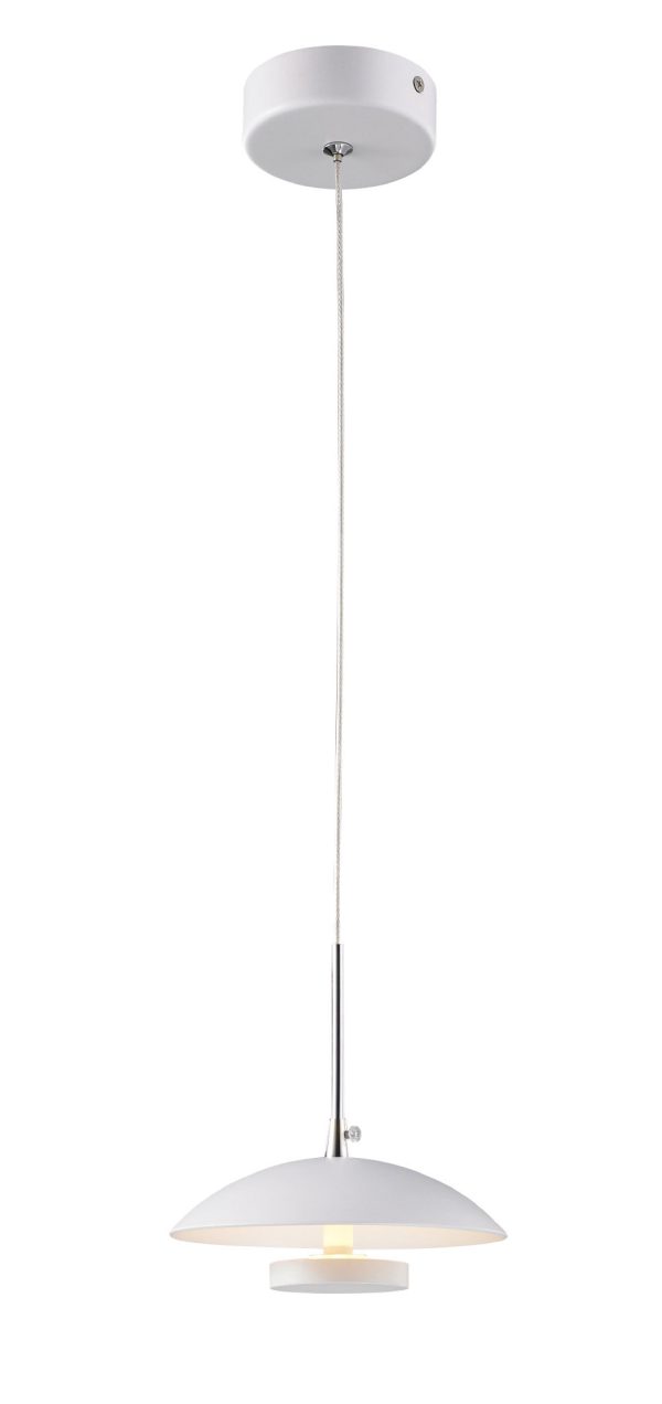 Single Light 4W LED Pendant White - Roswell1