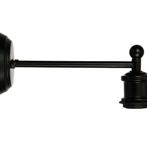 Boulton 1 Light Industrial Wall Light Antique Black - OL69373BK