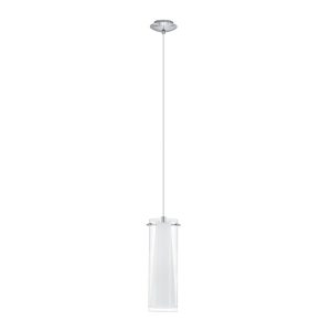 Pinto 1 Light Twin Glass Pendant Chrome - 89832