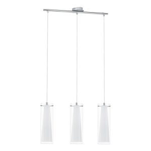 Pinto 3 Light Twin Glass Pendant Chrome - 89833