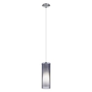 Pinto Nero 1 Light Twin Glass Pendant Satin Nickel - 90304