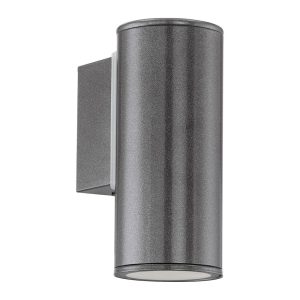 Riga 3W LED Fixed Wall Pillar Spot Light Anthracite / Warm White - 94102