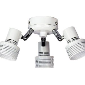 Zip Three GU10 Adjustable Fan Light White - OL58578/3WH