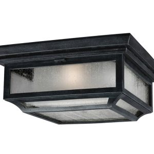 Shepherd 2 Light Flush Mount Dark Weathered Zinc - FE/SHEPHERD/F