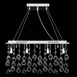 Starlight 12 Watt Rectangular LED Crystal Pendant Small / White - 35034