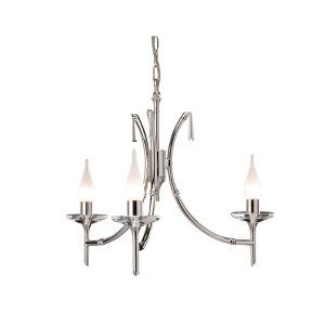 Brightwell 3 Light Chandelier Polished Nickel - BR3 Nickel