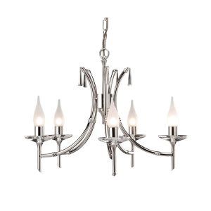 Brightwell 5 Light Chandelier Polished Nickel - BR5 Nickel