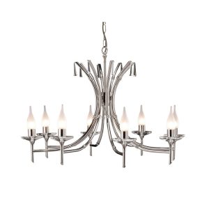 Brightwell 8 Light Chandelier Polished Nickel - BR8 Nickel