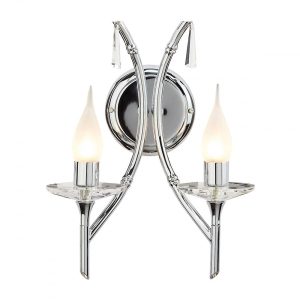 Bathroom Brightwell Twin Wall Light Chrome - BATH/BR2 Chrome