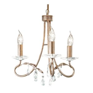 Christina 3 Light Chandelier Silver/Gold - CRT3