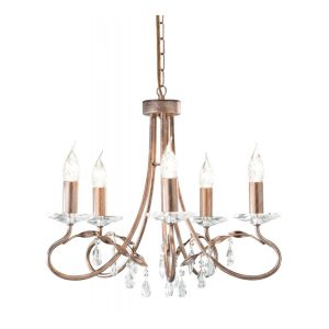 Christina 5 Light Chandelier Silver/Gold - CRT5