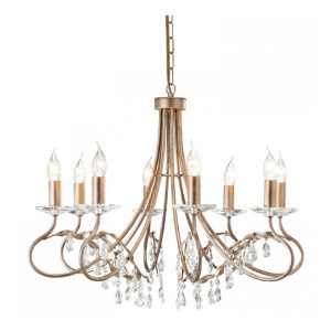 Christina 8 Light Chandelier Silver/Gold - CRT8